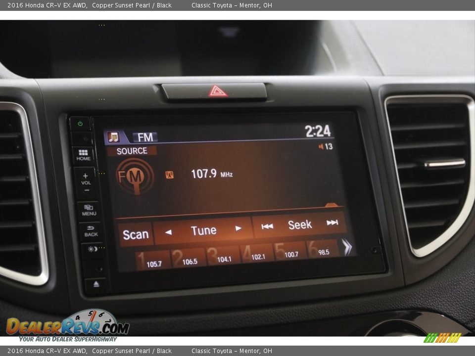 2016 Honda CR-V EX AWD Copper Sunset Pearl / Black Photo #13