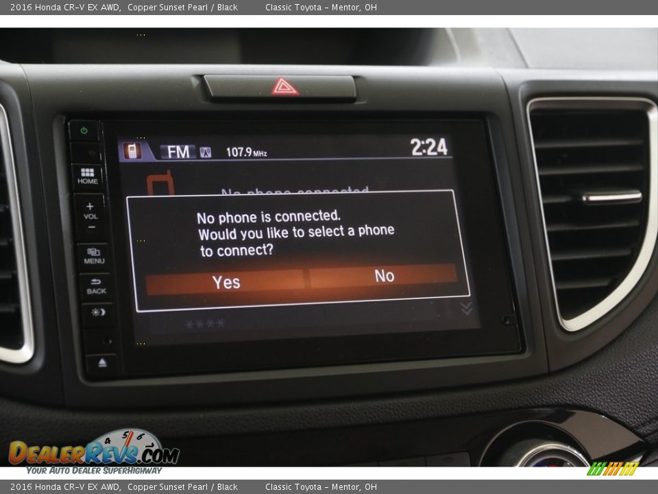 2016 Honda CR-V EX AWD Copper Sunset Pearl / Black Photo #14