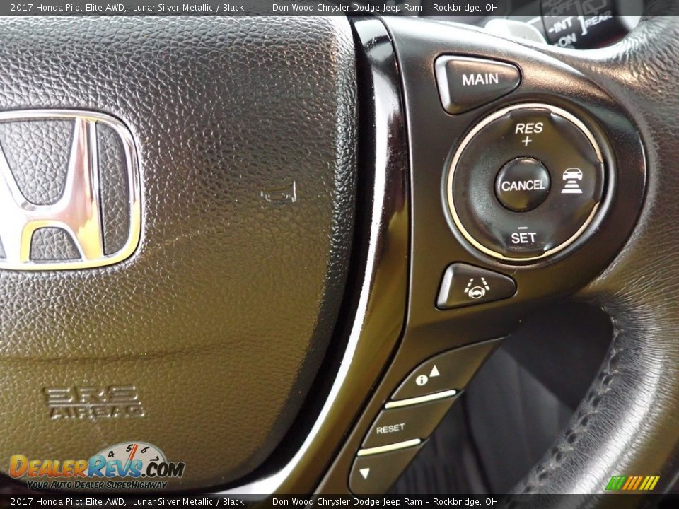 2017 Honda Pilot Elite AWD Lunar Silver Metallic / Black Photo #23