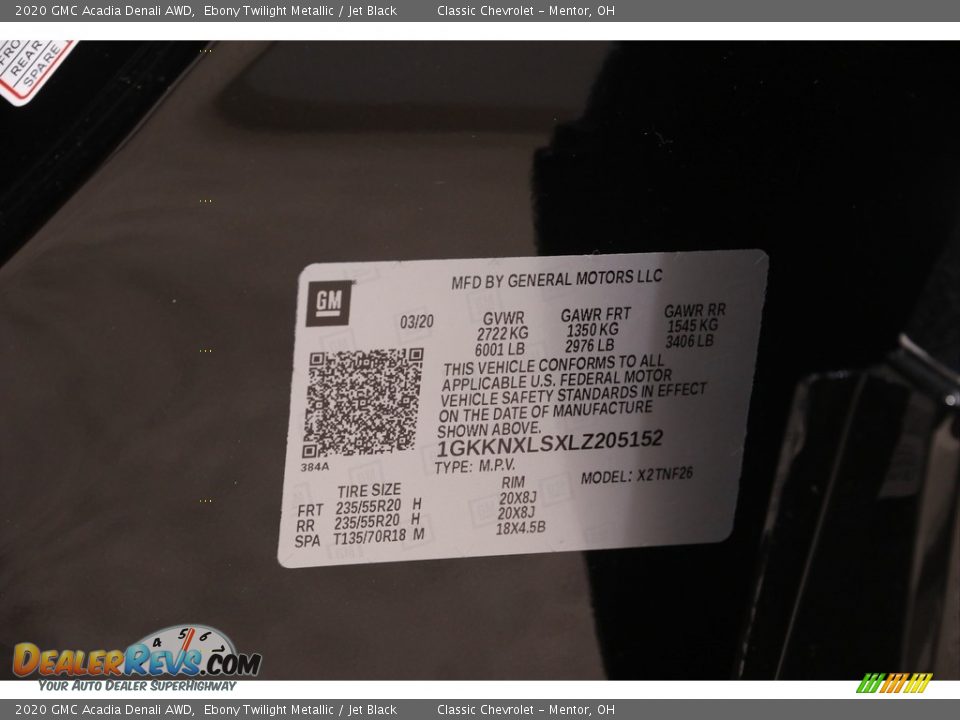2020 GMC Acadia Denali AWD Ebony Twilight Metallic / Jet Black Photo #24