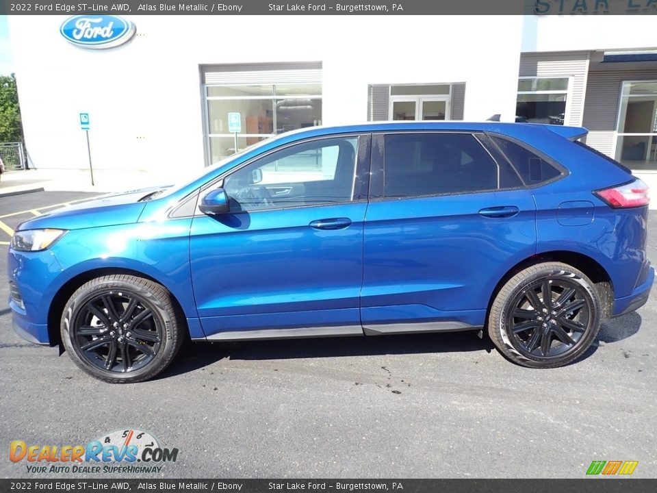 2022 Ford Edge ST-Line AWD Atlas Blue Metallic / Ebony Photo #2