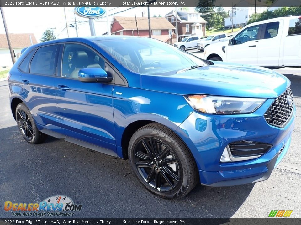 2022 Ford Edge ST-Line AWD Atlas Blue Metallic / Ebony Photo #8