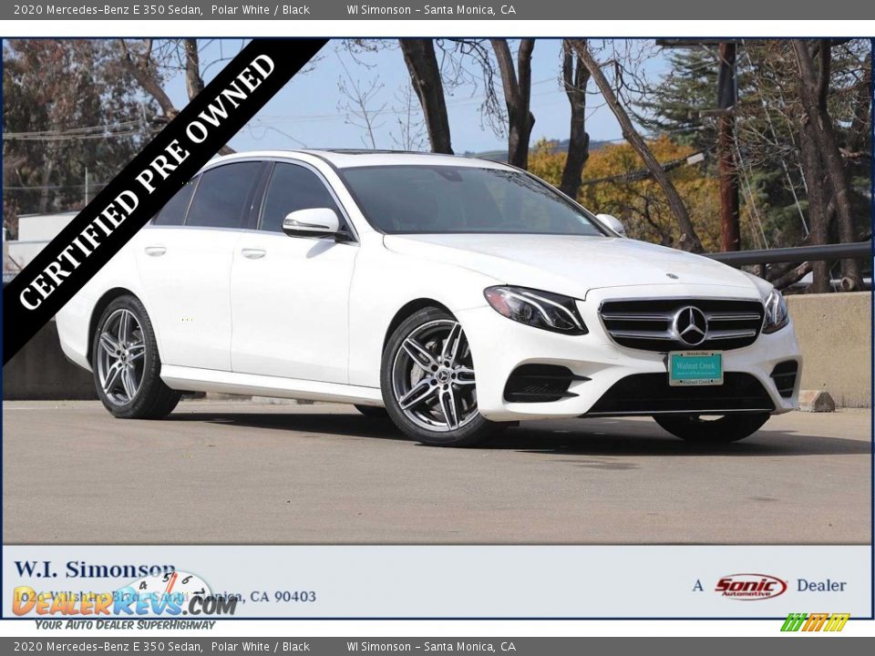 2020 Mercedes-Benz E 350 Sedan Polar White / Black Photo #1