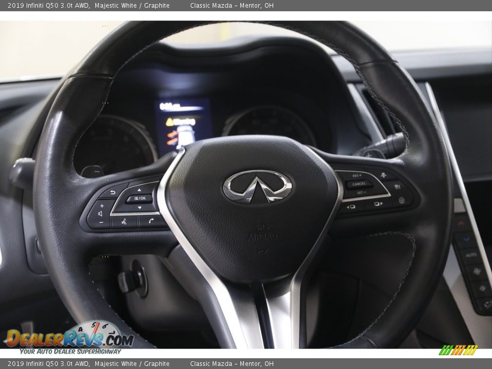 2019 Infiniti Q50 3.0t AWD Majestic White / Graphite Photo #7