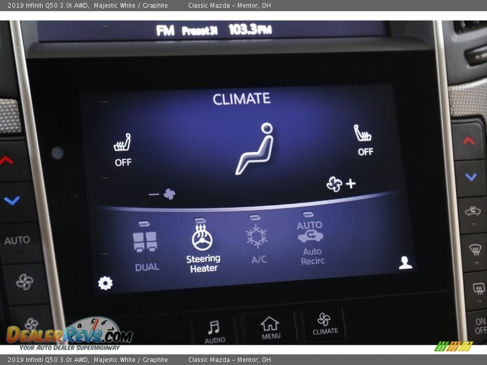 2019 Infiniti Q50 3.0t AWD Majestic White / Graphite Photo #15