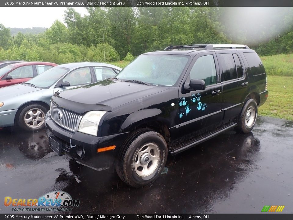 2005 Mercury Mountaineer V8 Premier AWD Black / Midnight Grey Photo #7