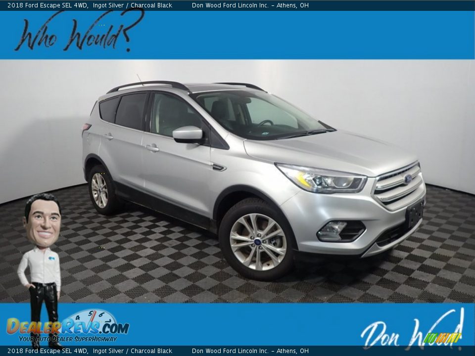 2018 Ford Escape SEL 4WD Ingot Silver / Charcoal Black Photo #1