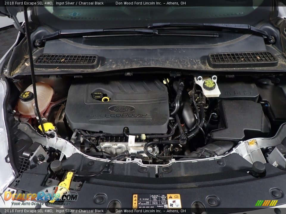 2018 Ford Escape SEL 4WD Ingot Silver / Charcoal Black Photo #9