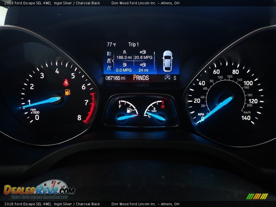 2018 Ford Escape SEL 4WD Ingot Silver / Charcoal Black Photo #32