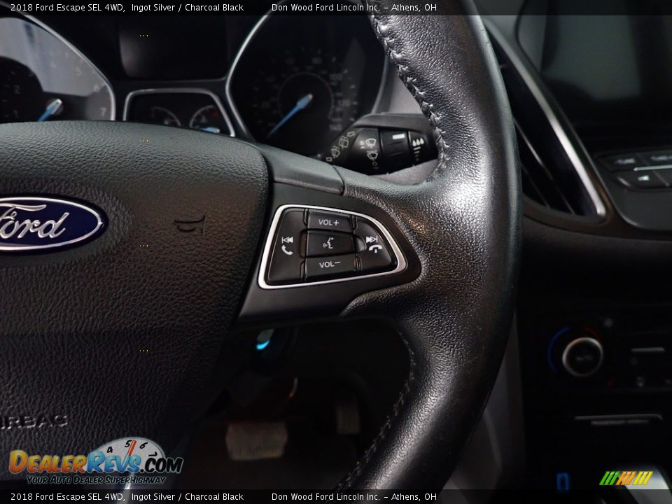 2018 Ford Escape SEL 4WD Ingot Silver / Charcoal Black Photo #34