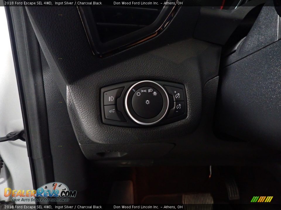 2018 Ford Escape SEL 4WD Ingot Silver / Charcoal Black Photo #35