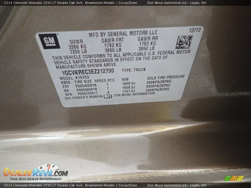 2014 Chevrolet Silverado 1500 LT Double Cab 4x4 Brownstone Metallic / Cocoa/Dune Photo #32