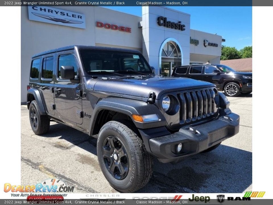 2022 Jeep Wrangler Unlimited Sport 4x4 Granite Crystal Metallic / Black Photo #1