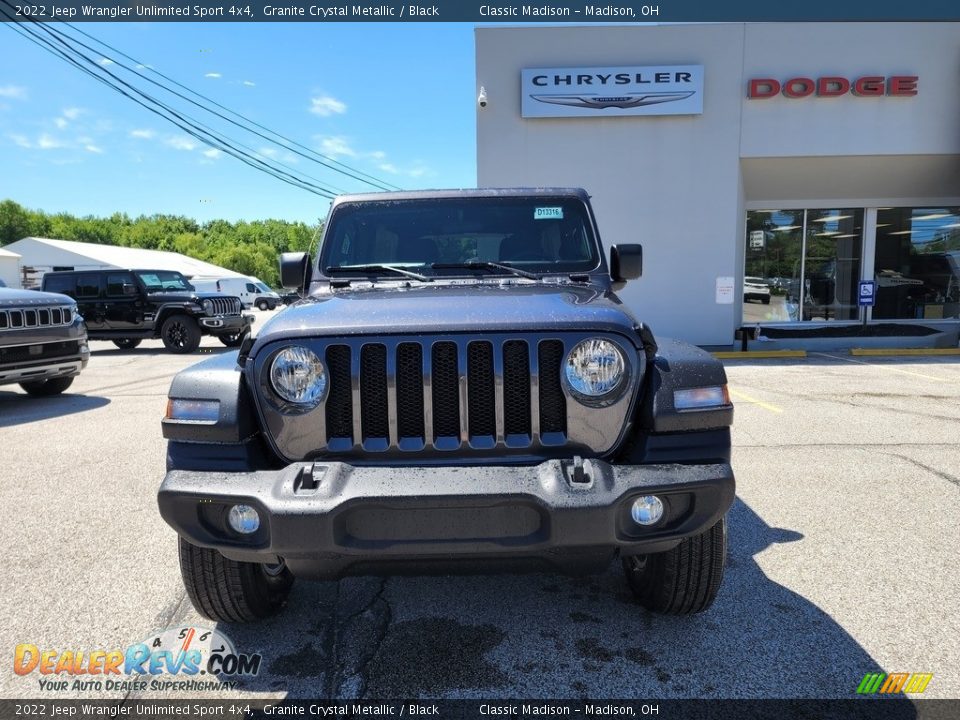 2022 Jeep Wrangler Unlimited Sport 4x4 Granite Crystal Metallic / Black Photo #7