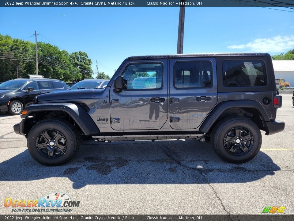 2022 Jeep Wrangler Unlimited Sport 4x4 Granite Crystal Metallic / Black Photo #8