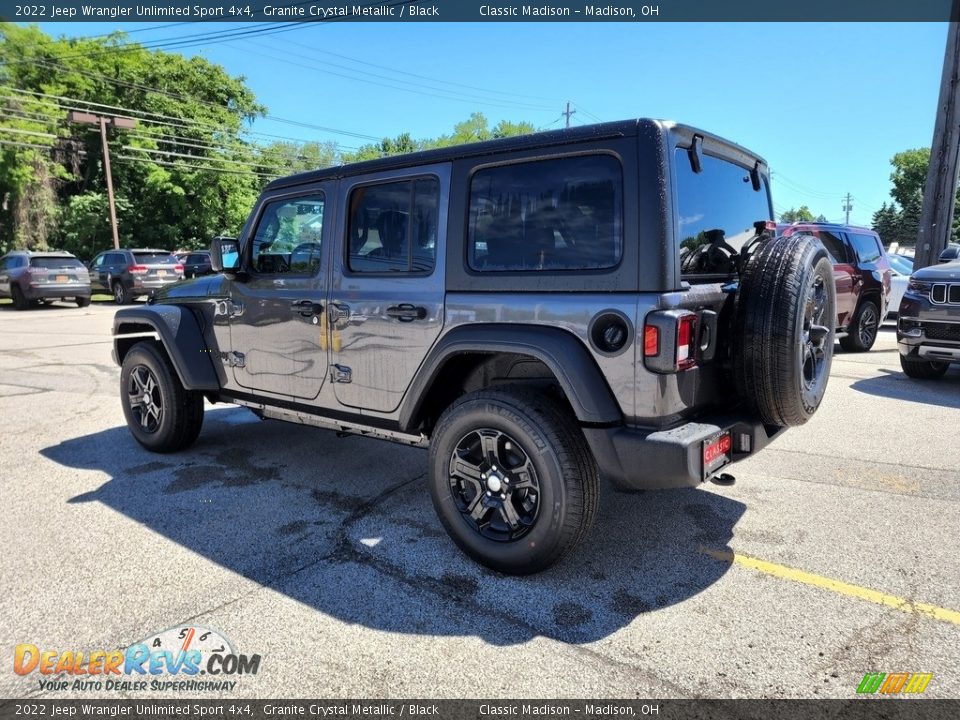 2022 Jeep Wrangler Unlimited Sport 4x4 Granite Crystal Metallic / Black Photo #9