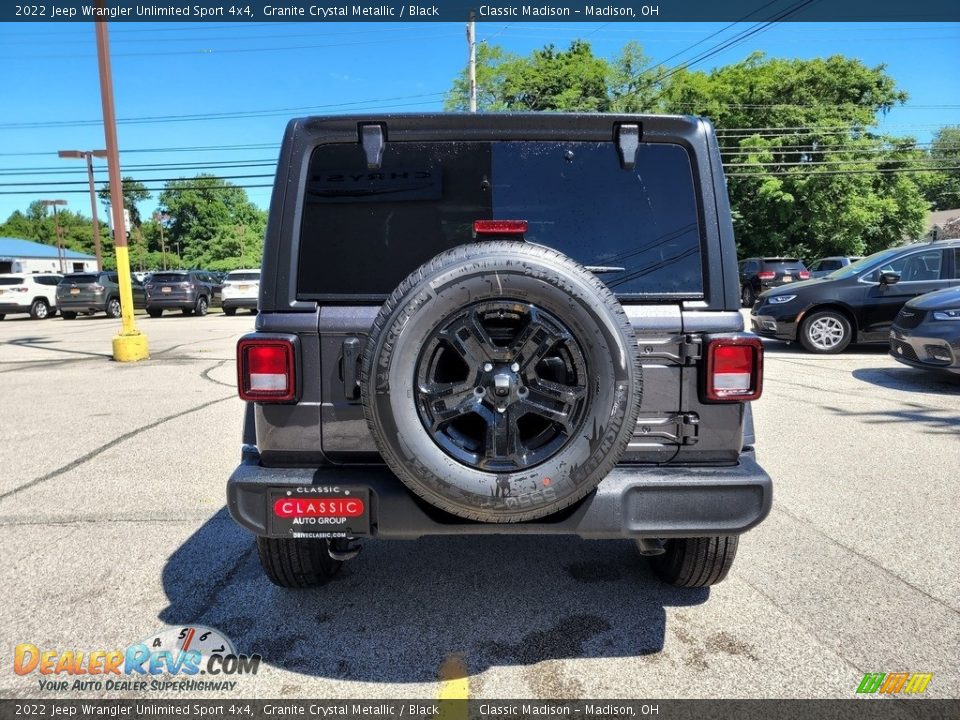 2022 Jeep Wrangler Unlimited Sport 4x4 Granite Crystal Metallic / Black Photo #10
