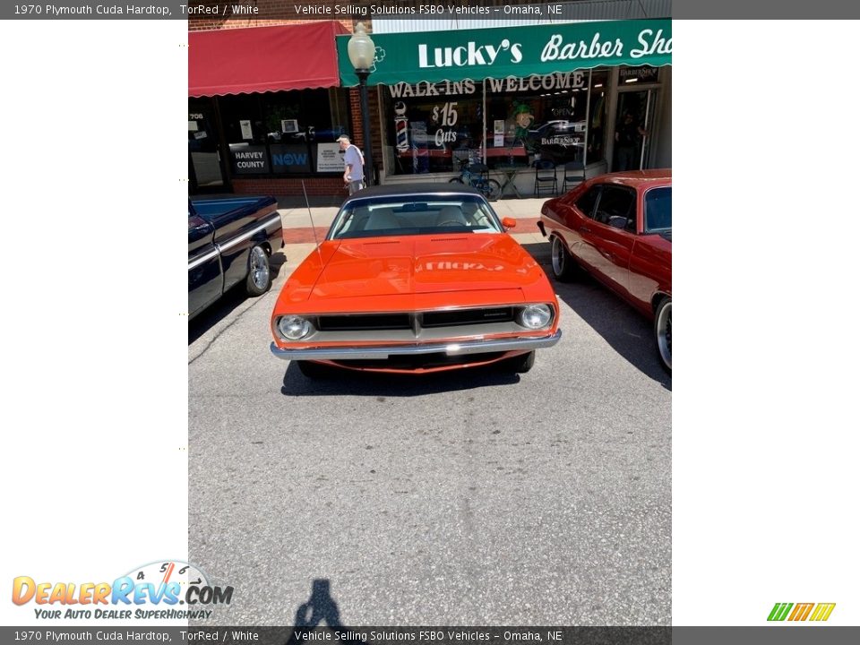 1970 Plymouth Cuda Hardtop TorRed / White Photo #13