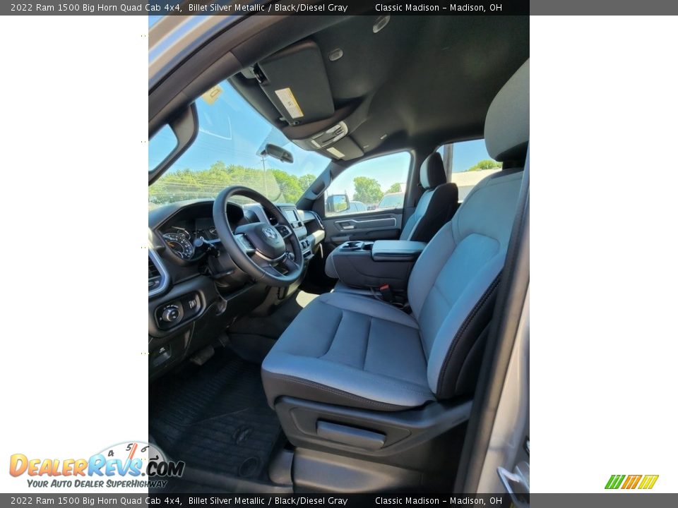 2022 Ram 1500 Big Horn Quad Cab 4x4 Billet Silver Metallic / Black/Diesel Gray Photo #2