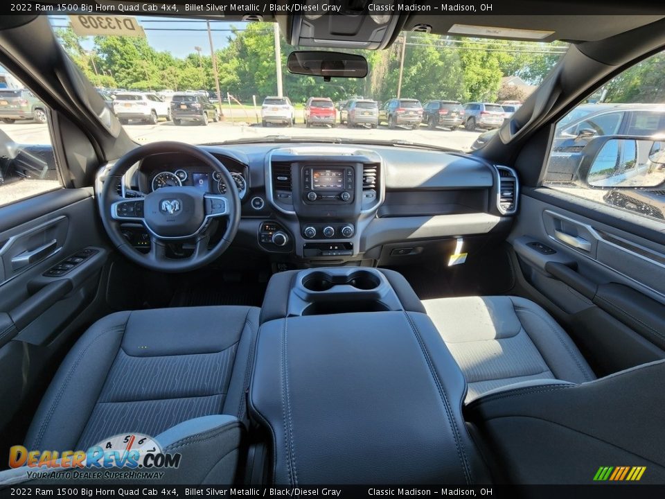 2022 Ram 1500 Big Horn Quad Cab 4x4 Billet Silver Metallic / Black/Diesel Gray Photo #4