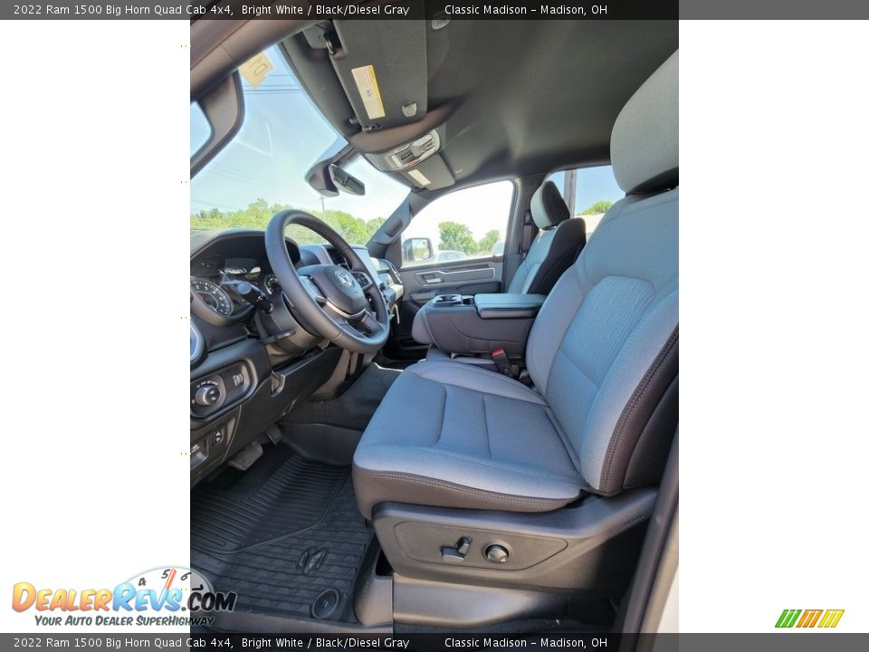 2022 Ram 1500 Big Horn Quad Cab 4x4 Bright White / Black/Diesel Gray Photo #2