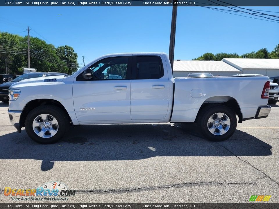 2022 Ram 1500 Big Horn Quad Cab 4x4 Bright White / Black/Diesel Gray Photo #8
