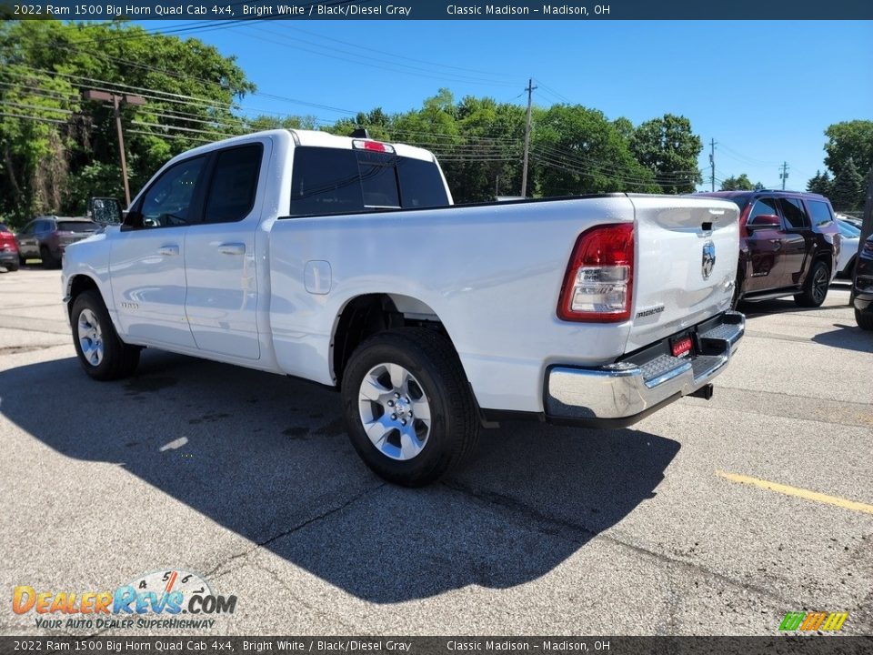 2022 Ram 1500 Big Horn Quad Cab 4x4 Bright White / Black/Diesel Gray Photo #9