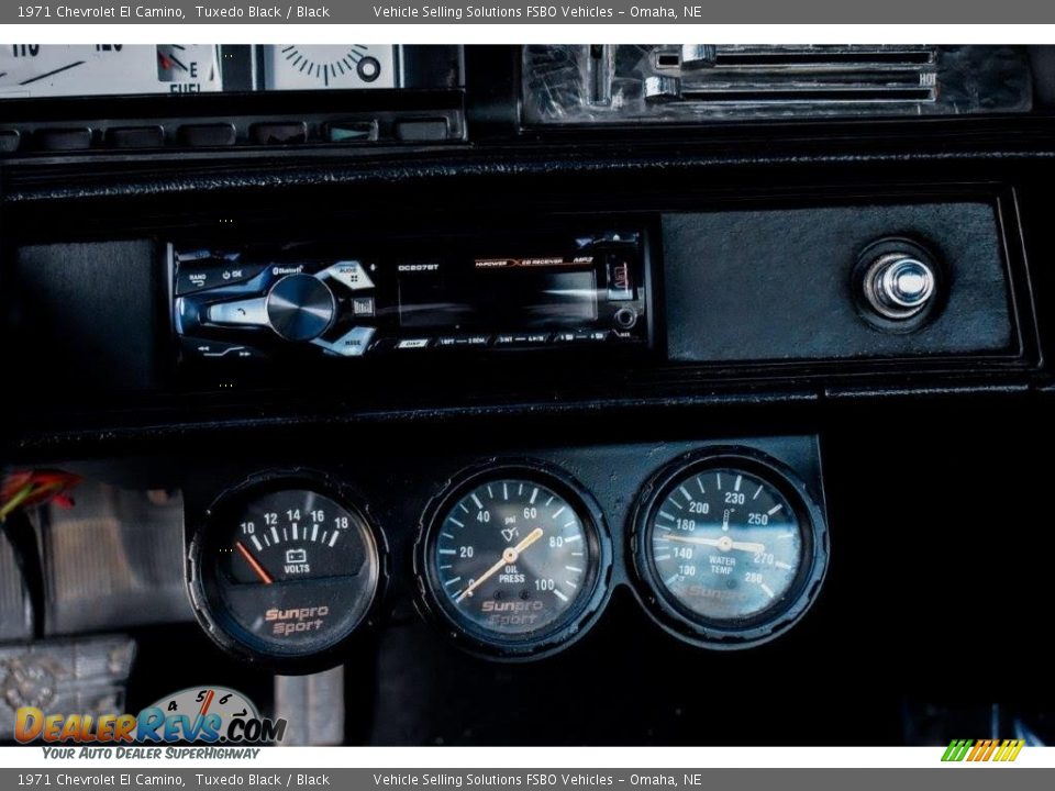 1971 Chevrolet El Camino Tuxedo Black / Black Photo #6