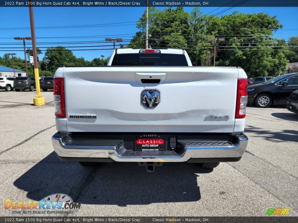 2022 Ram 1500 Big Horn Quad Cab 4x4 Bright White / Black/Diesel Gray Photo #10