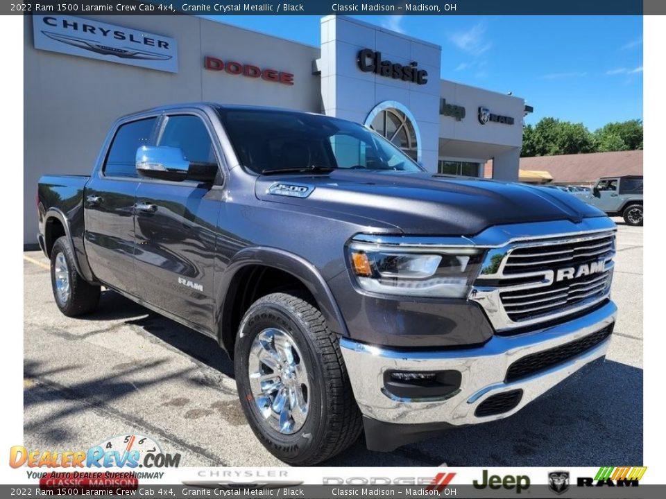 2022 Ram 1500 Laramie Crew Cab 4x4 Granite Crystal Metallic / Black Photo #1