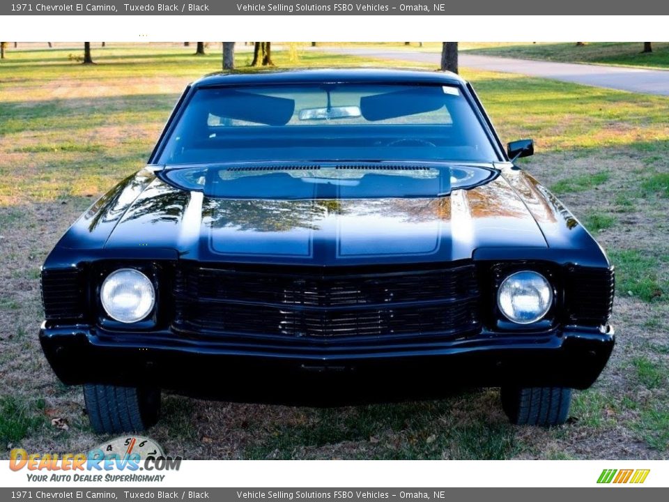 1971 Chevrolet El Camino Tuxedo Black / Black Photo #9