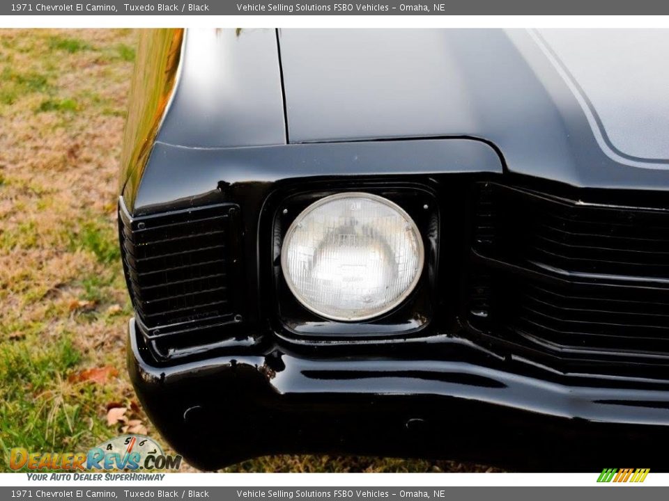 1971 Chevrolet El Camino Tuxedo Black / Black Photo #10