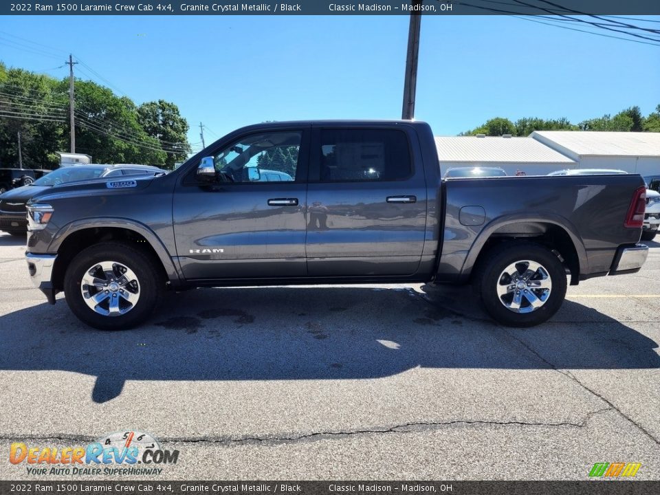 2022 Ram 1500 Laramie Crew Cab 4x4 Granite Crystal Metallic / Black Photo #8