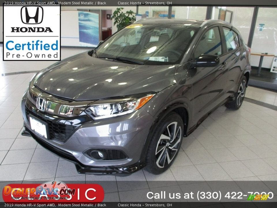 2019 Honda HR-V Sport AWD Modern Steel Metallic / Black Photo #1