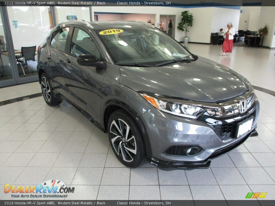 2019 Honda HR-V Sport AWD Modern Steel Metallic / Black Photo #3