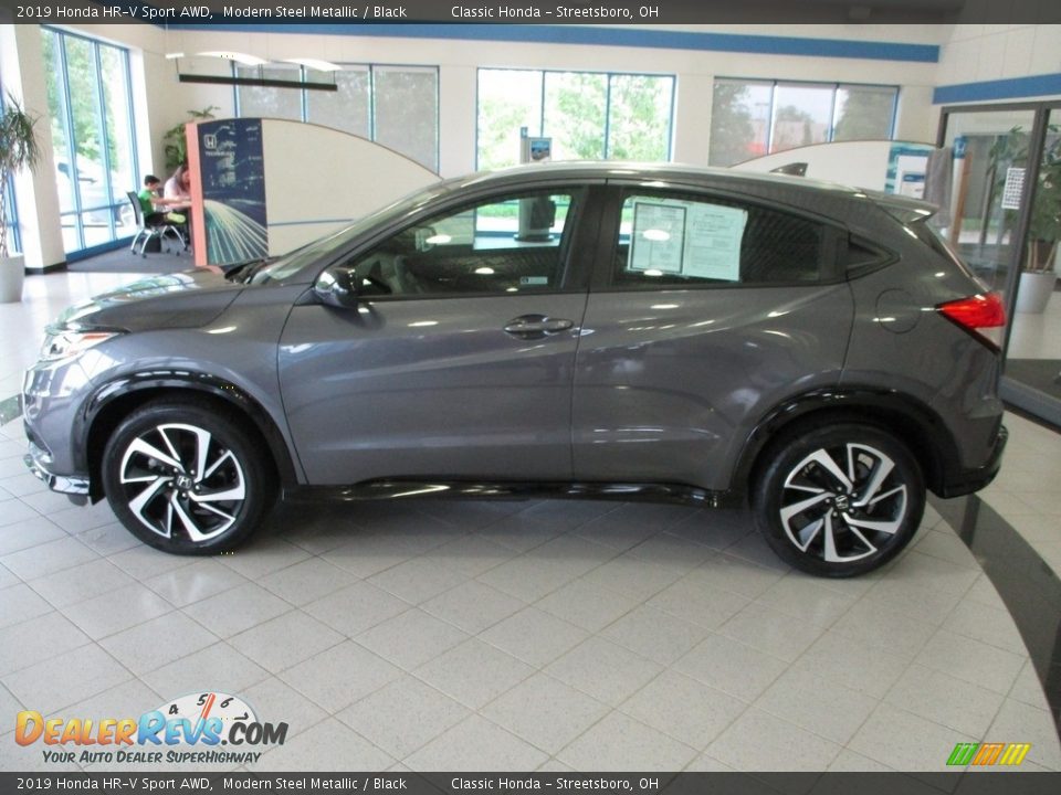 2019 Honda HR-V Sport AWD Modern Steel Metallic / Black Photo #10