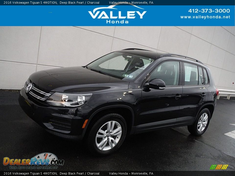 2016 Volkswagen Tiguan S 4MOTION Deep Black Pearl / Charcoal Photo #1