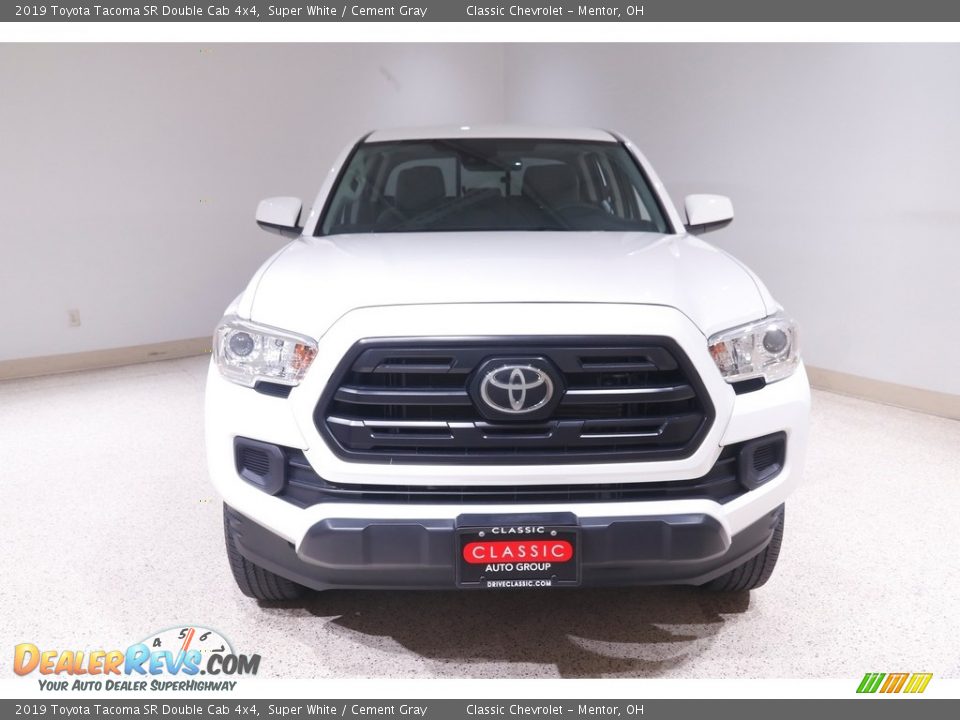 2019 Toyota Tacoma SR Double Cab 4x4 Super White / Cement Gray Photo #2