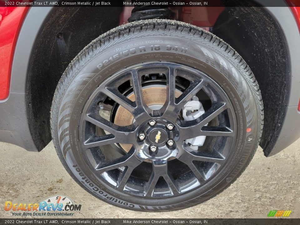 2022 Chevrolet Trax LT AWD Crimson Metallic / Jet Black Photo #11