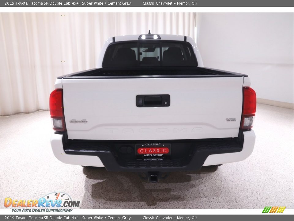 2019 Toyota Tacoma SR Double Cab 4x4 Super White / Cement Gray Photo #18