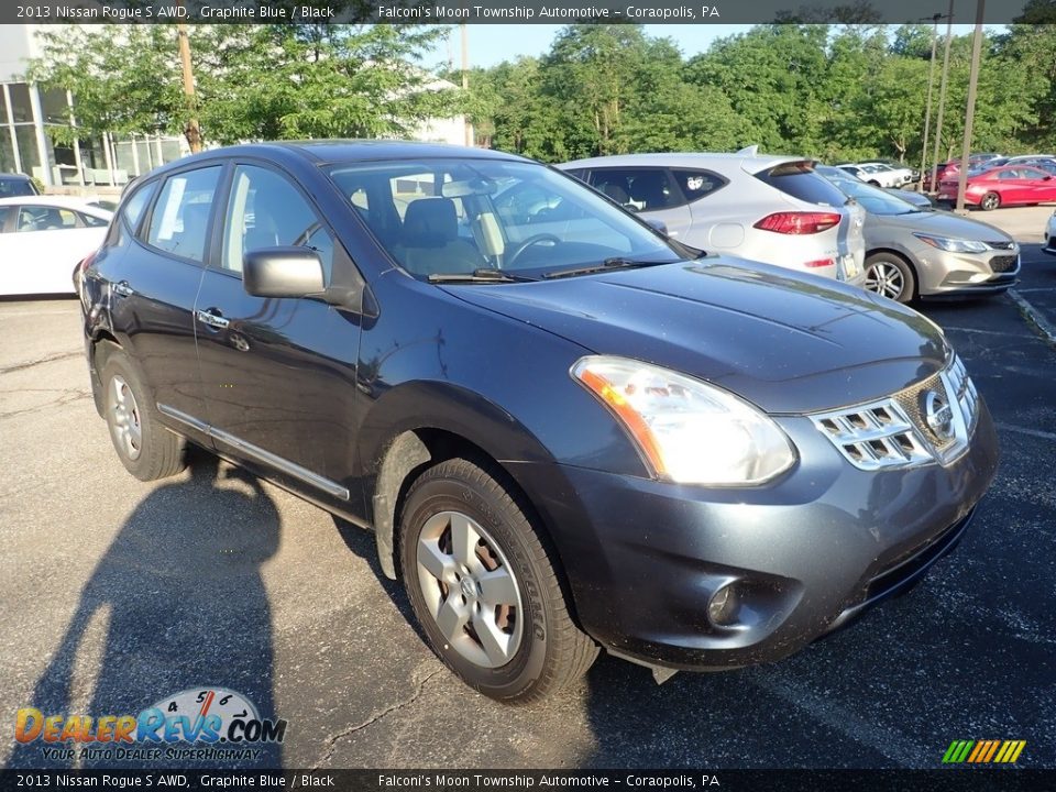 2013 Nissan Rogue S AWD Graphite Blue / Black Photo #4