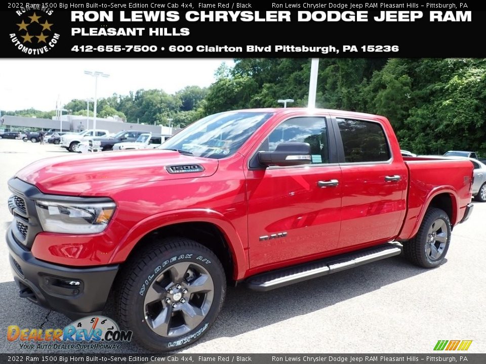 2022 Ram 1500 Big Horn Built-to-Serve Edition Crew Cab 4x4 Flame Red / Black Photo #1