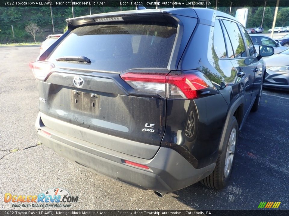 2022 Toyota RAV4 LE AWD Midnight Black Metallic / Ash Photo #4