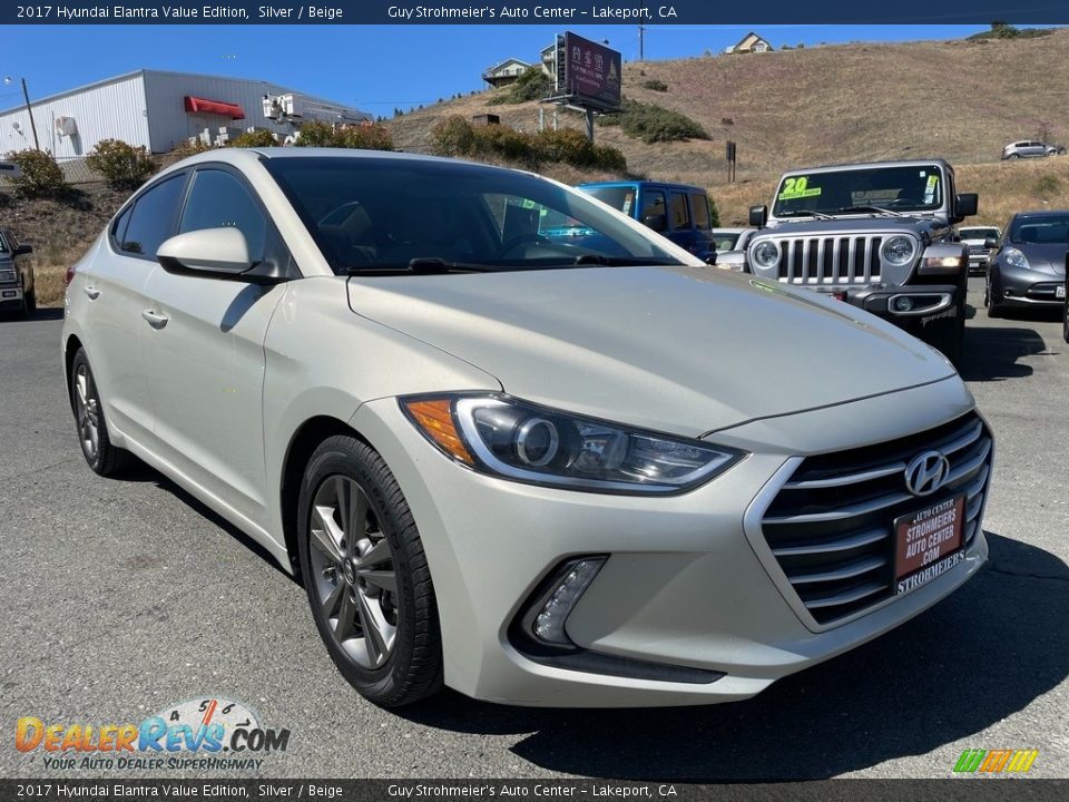 2017 Hyundai Elantra Value Edition Silver / Beige Photo #1