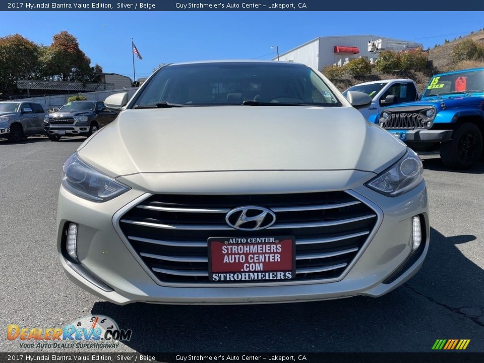 2017 Hyundai Elantra Value Edition Silver / Beige Photo #2