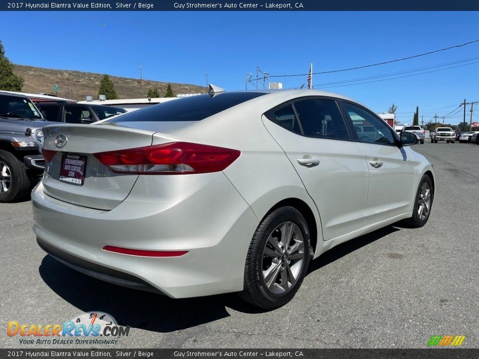 2017 Hyundai Elantra Value Edition Silver / Beige Photo #5