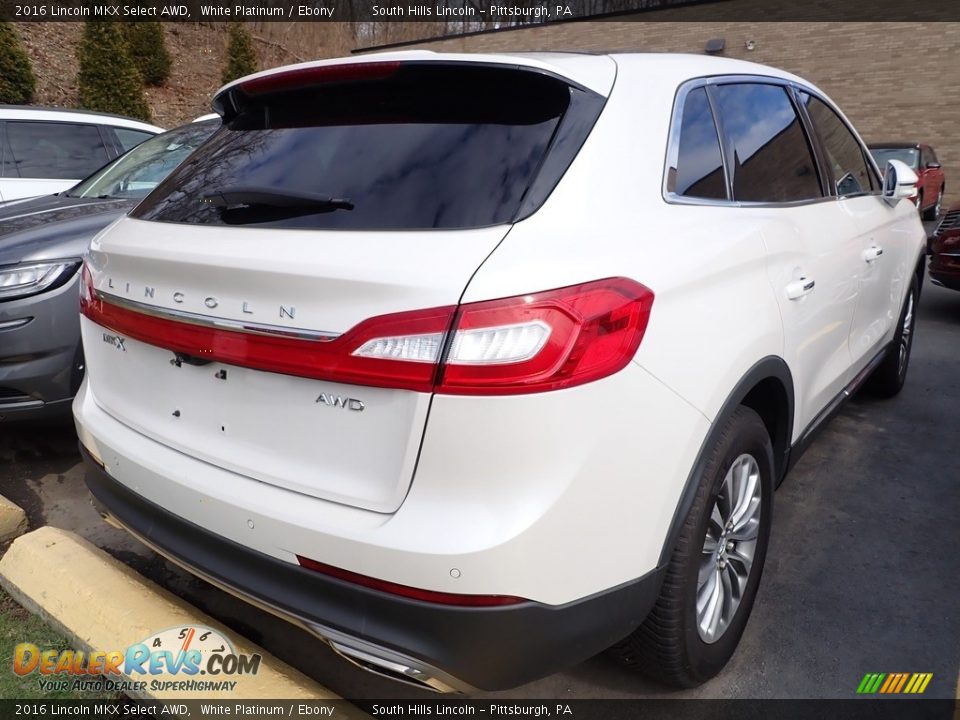 2016 Lincoln MKX Select AWD White Platinum / Ebony Photo #4