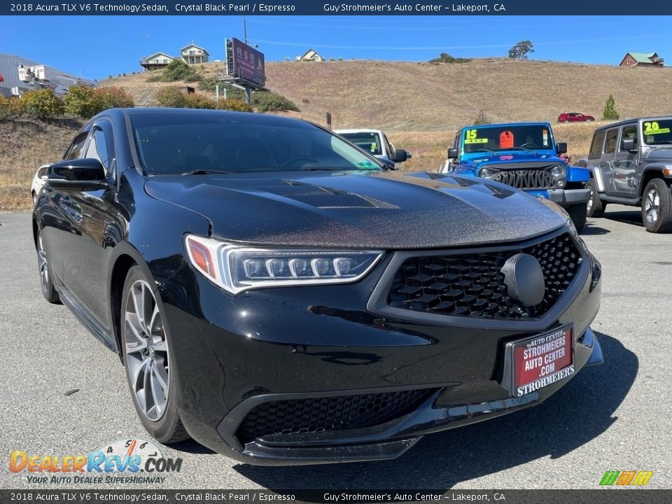 2018 Acura TLX V6 Technology Sedan Crystal Black Pearl / Espresso Photo #1