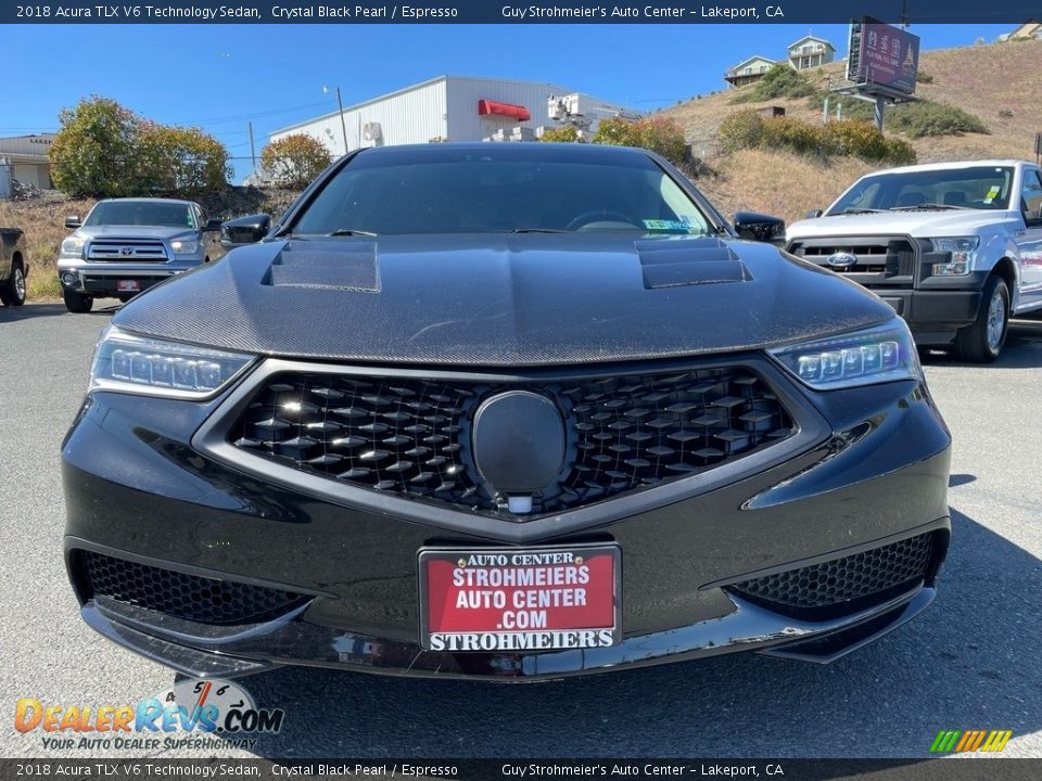 2018 Acura TLX V6 Technology Sedan Crystal Black Pearl / Espresso Photo #2
