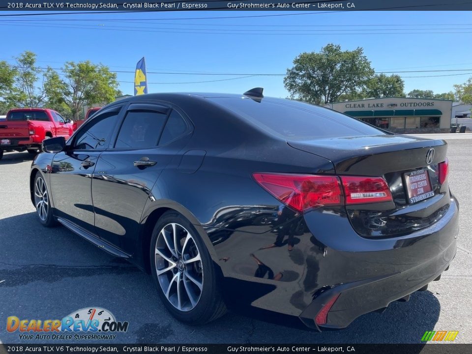 2018 Acura TLX V6 Technology Sedan Crystal Black Pearl / Espresso Photo #5